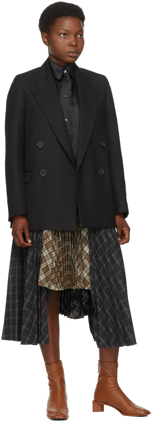 Acne Studios Black Double-Breasted Blazer