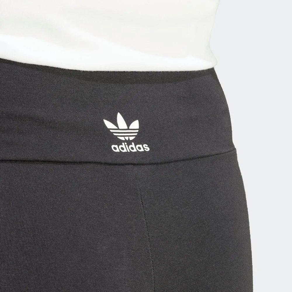 adidas Womens Adicolor 3-Stripes 1/4 Leggings - Black