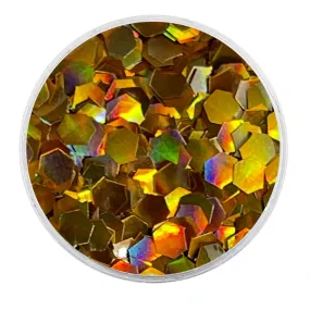 Biodegradable Holographic Copper Glitter - Chunky Hexagons Glitter