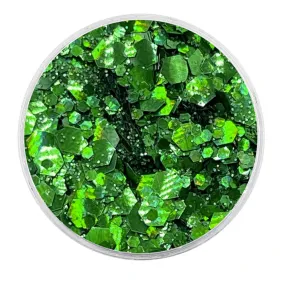 Biodegradable Holographic Emerald Green Glitter - Festival Glitter Mix (BioEmerald)