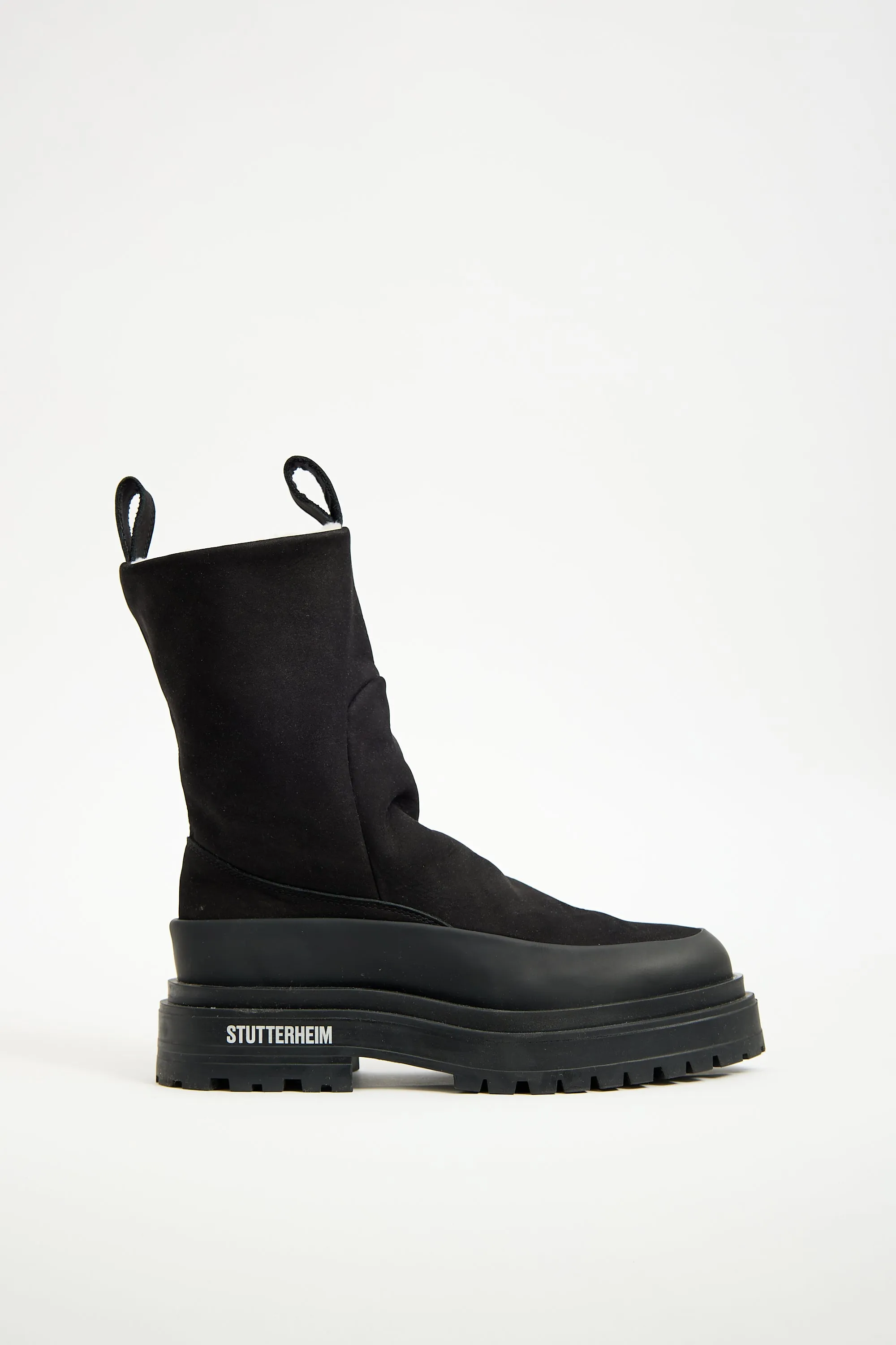 Black Suede Rough Walker Boot