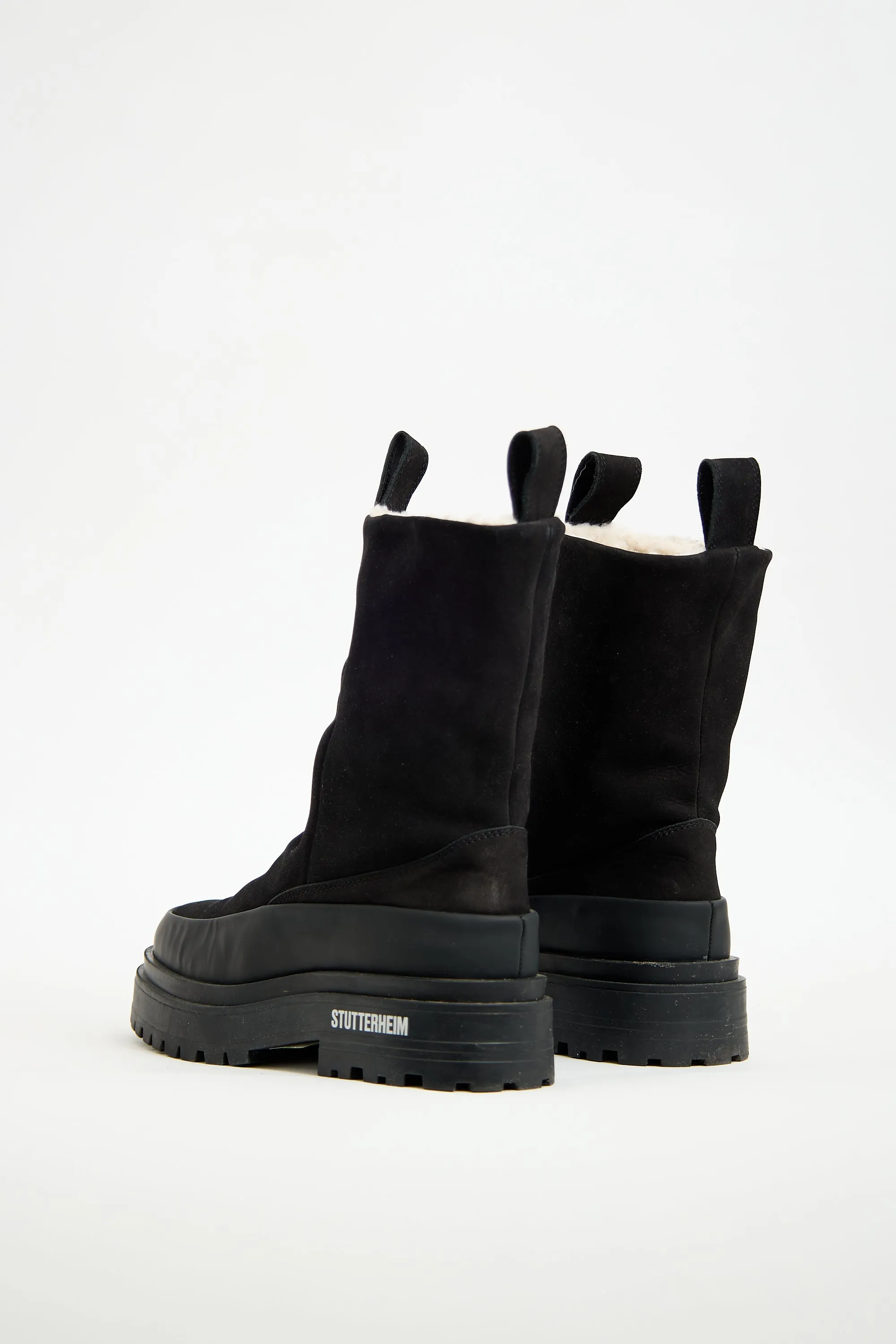 Black Suede Rough Walker Boot