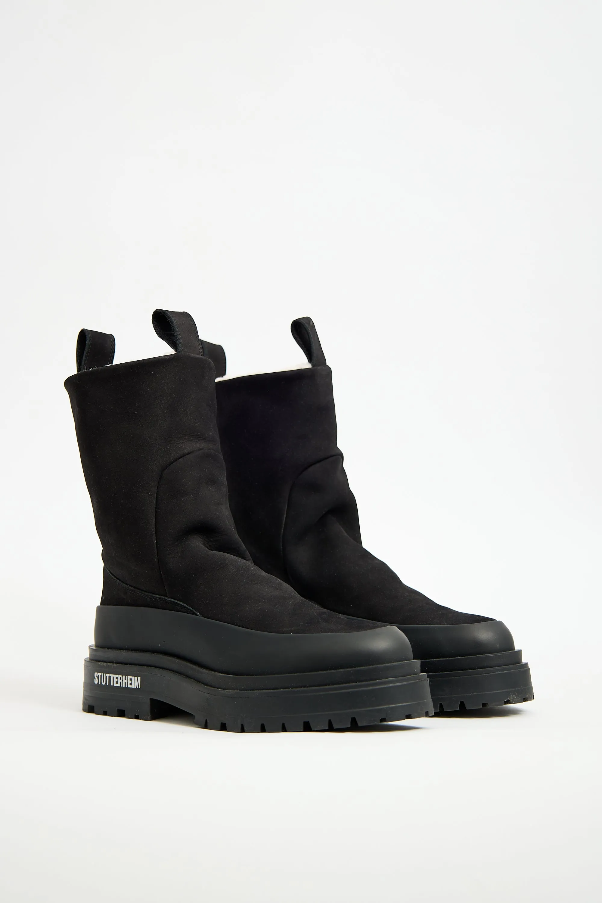 Black Suede Rough Walker Boot