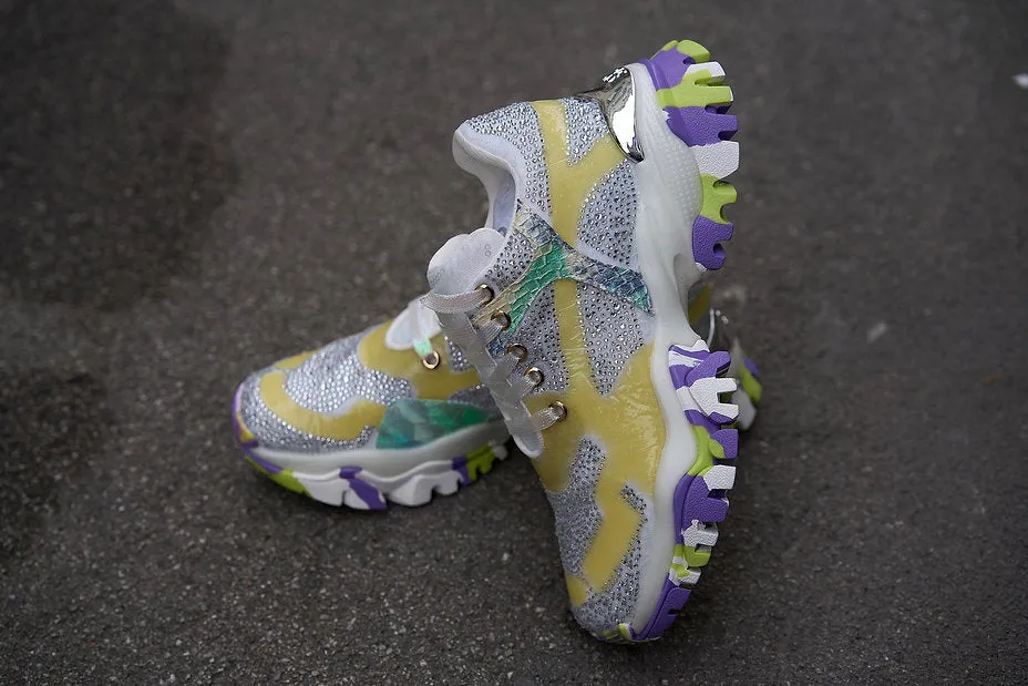 CLJD Gul sneaker med slv og strass