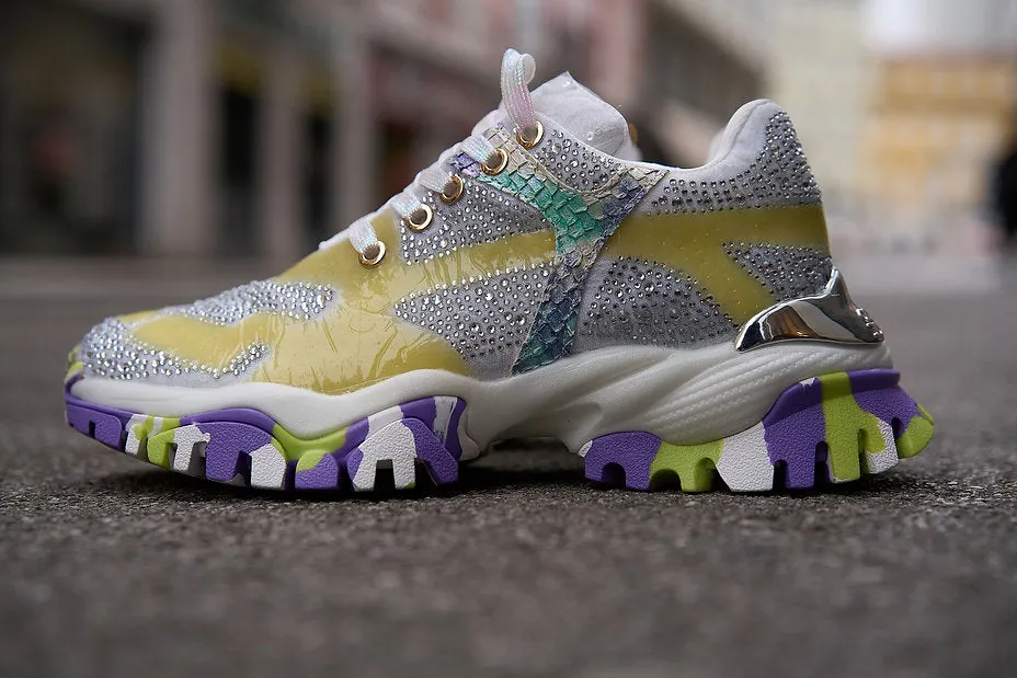 CLJD Gul sneaker med slv og strass
