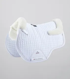 Close Contact Merino Wool European Saddle Pad - GP/Jump Square White/Natural Wool