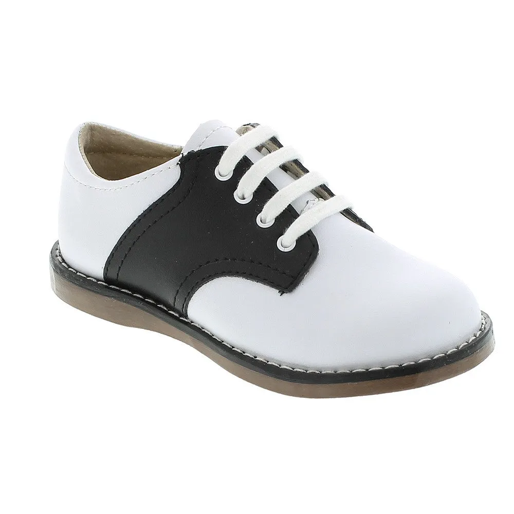 Footmates Childrens Shoes - Cheer Saddle Oxford - White / Black