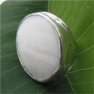 Hadar Designers Motger of Pearl MOP Ring Chunky Ring Gift for Israeli Women
