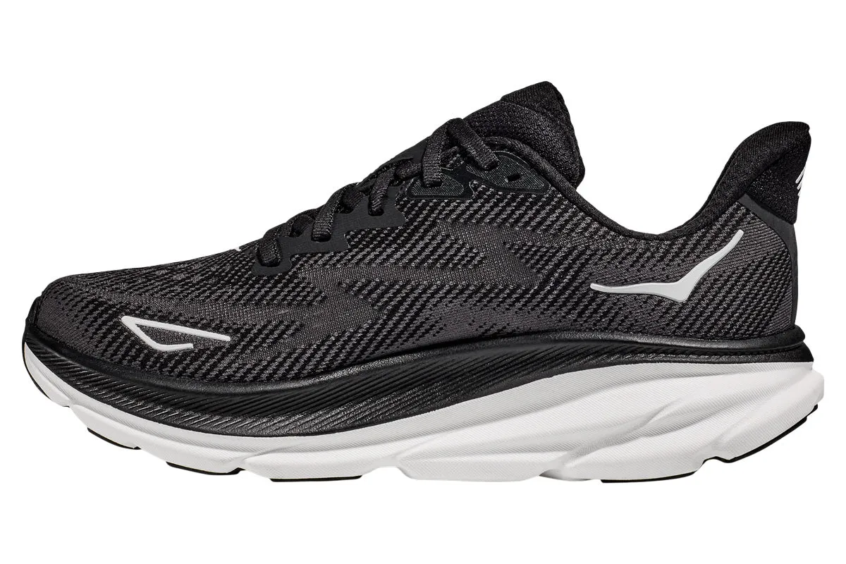 Hoka Clifton 9 D Black/White Mens