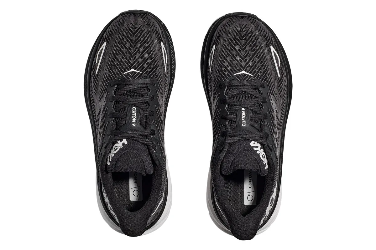 Hoka Clifton 9 D Black/White Mens