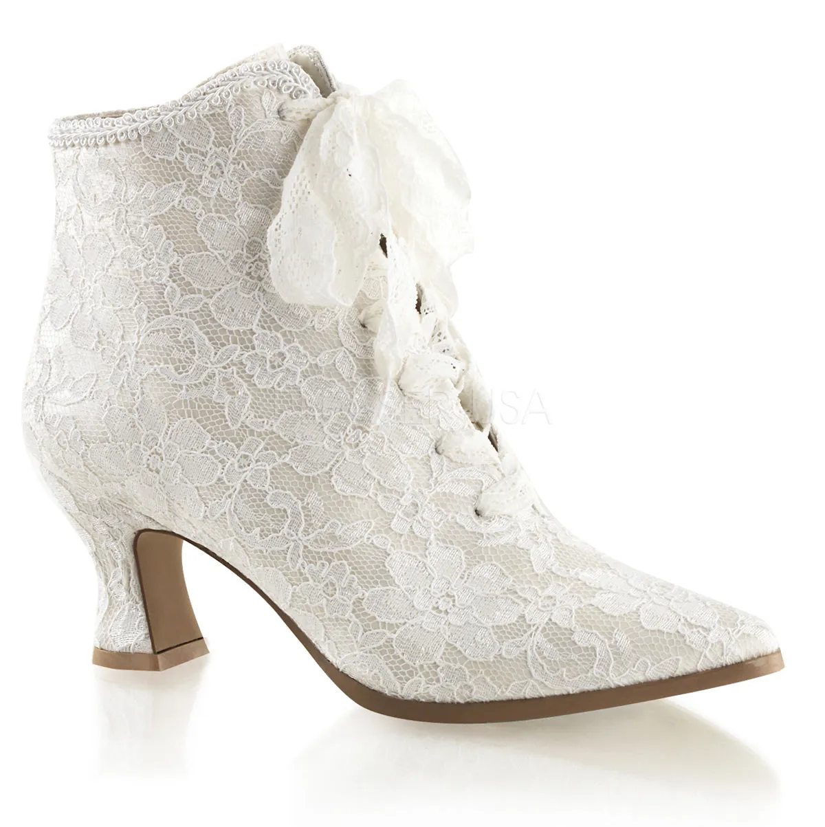 Lace Overlay Ankle Bootie 2.75-inch Heel PS-VICTORIAN-30