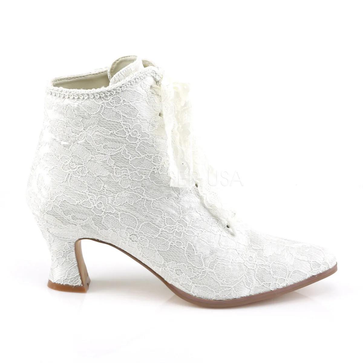 Lace Overlay Ankle Bootie 2.75-inch Heel PS-VICTORIAN-30
