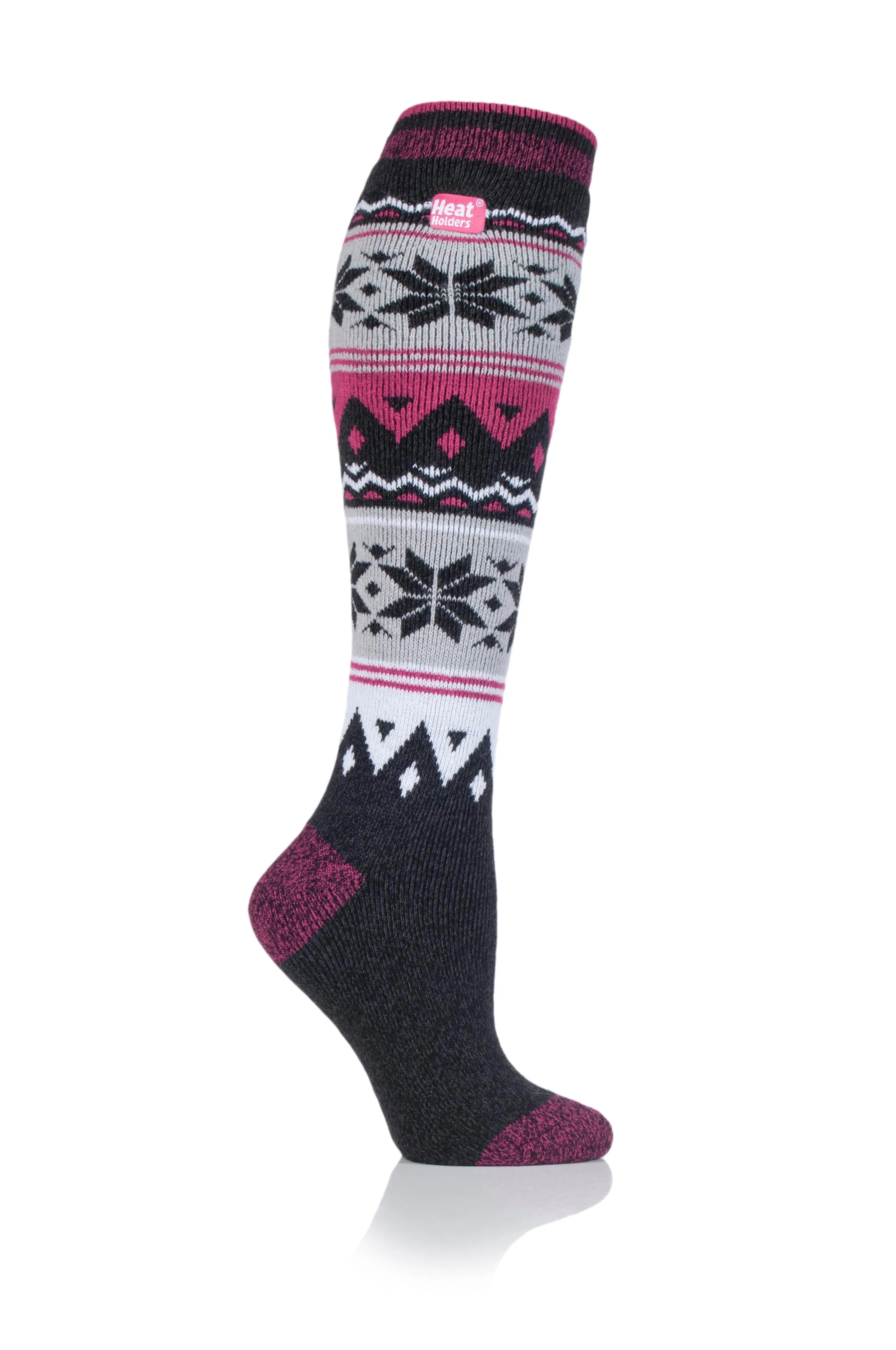 Ladies Lite Jacquard Long Socks - Marton