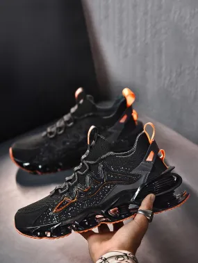 Men Colorblock Lace Up Decor Chunky Sneakers