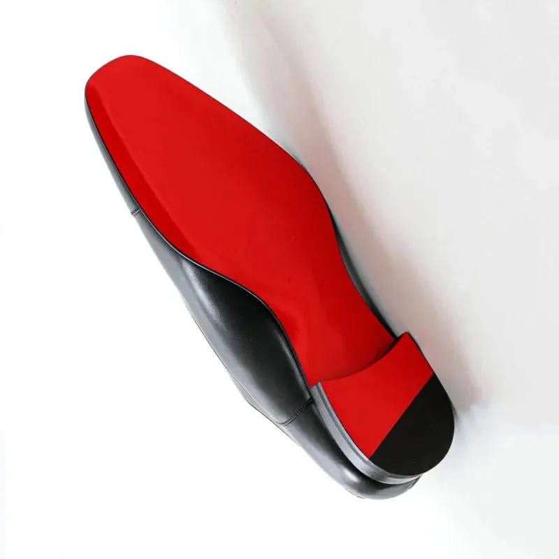 Red bottom business formal dress leather shoes