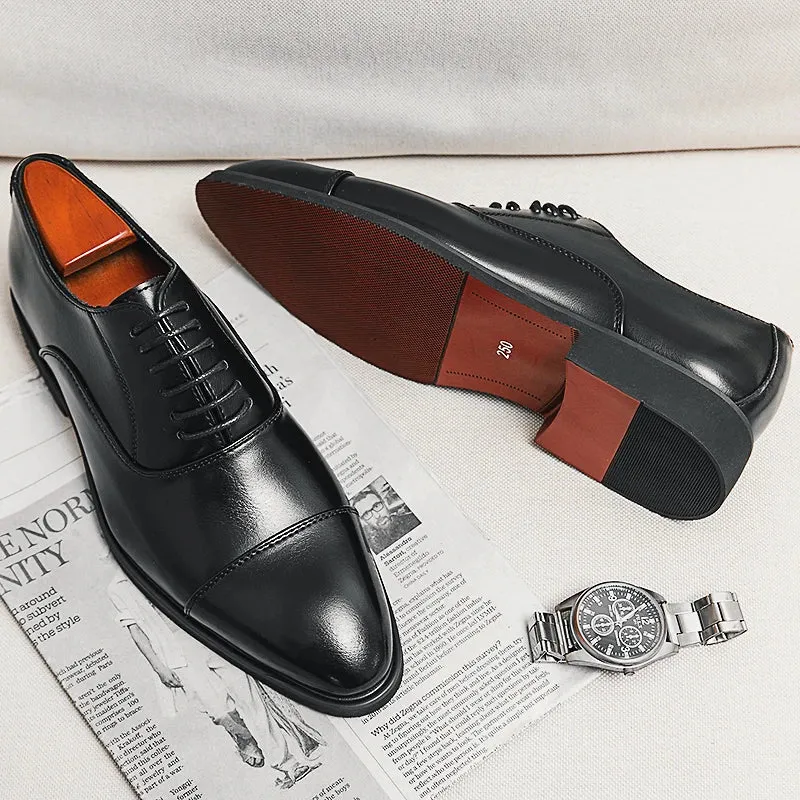 Red bottom business formal dress leather shoes