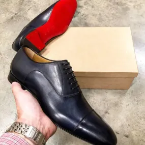 Red bottom business formal dress leather shoes