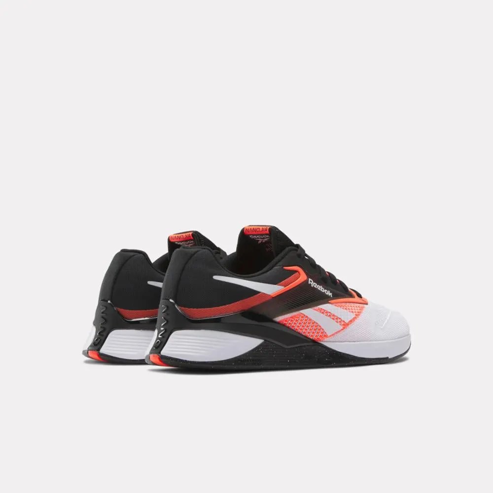 Reebok Footwear Men NANO X4 Training Shoes BLACK/FTWWHT/ORGFLA