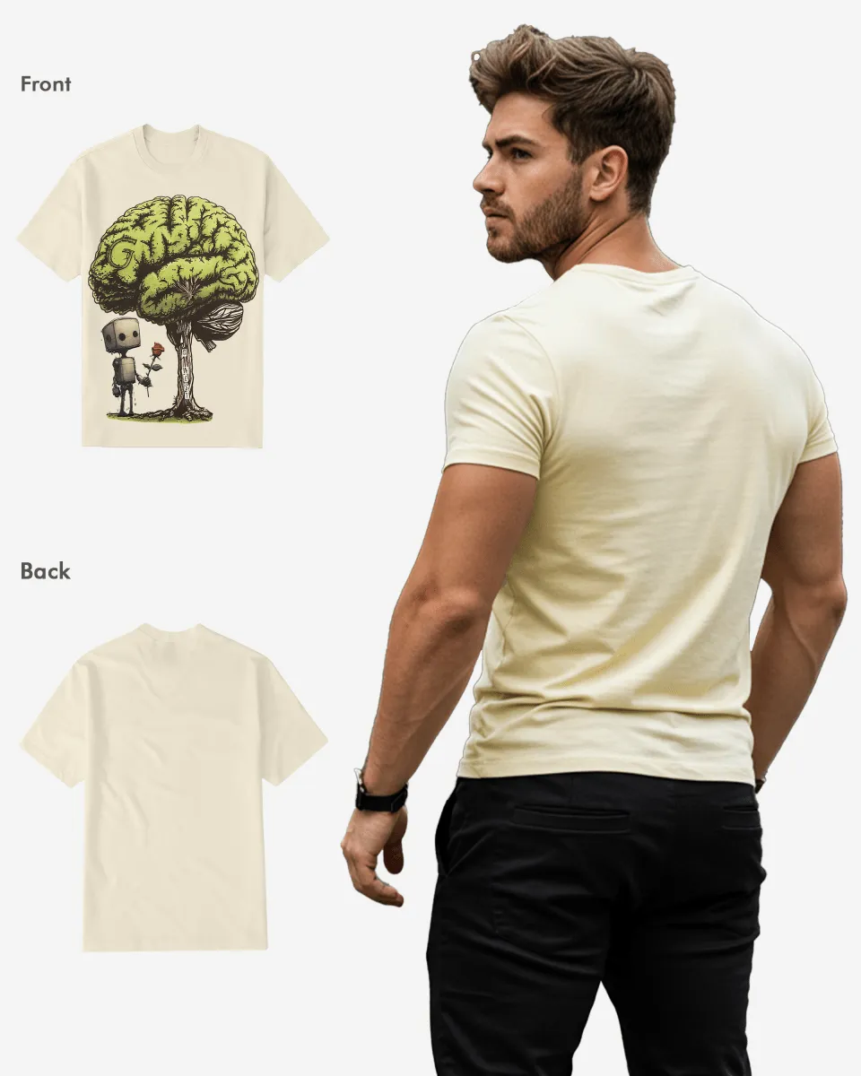 Regular Fit T Brain Front Graphic T Shirt : Gwpbast5054 - 3 Colors