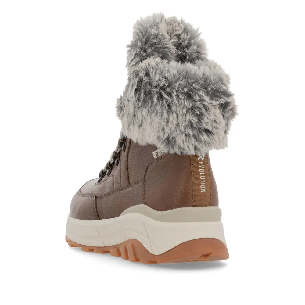 Rieker Lambs Wool Lined Lace Boot