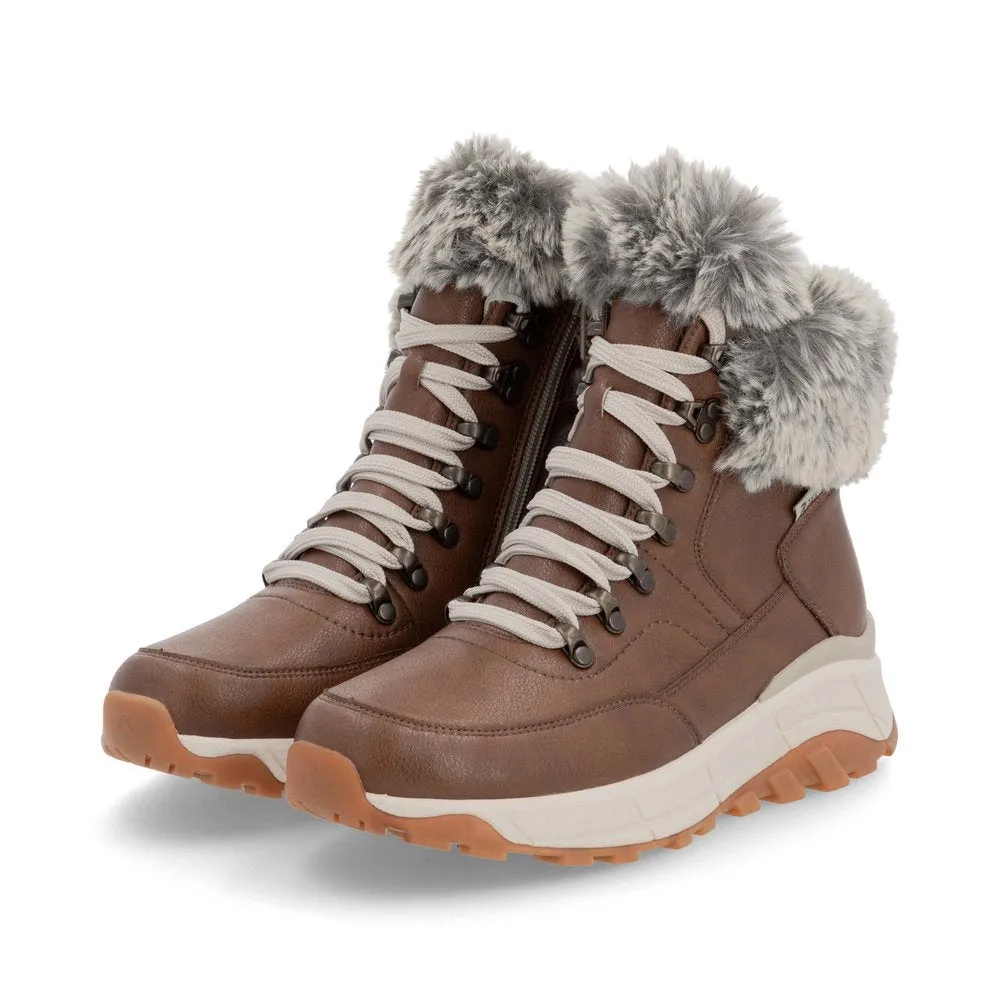 Rieker Lambs Wool Lined Lace Boot