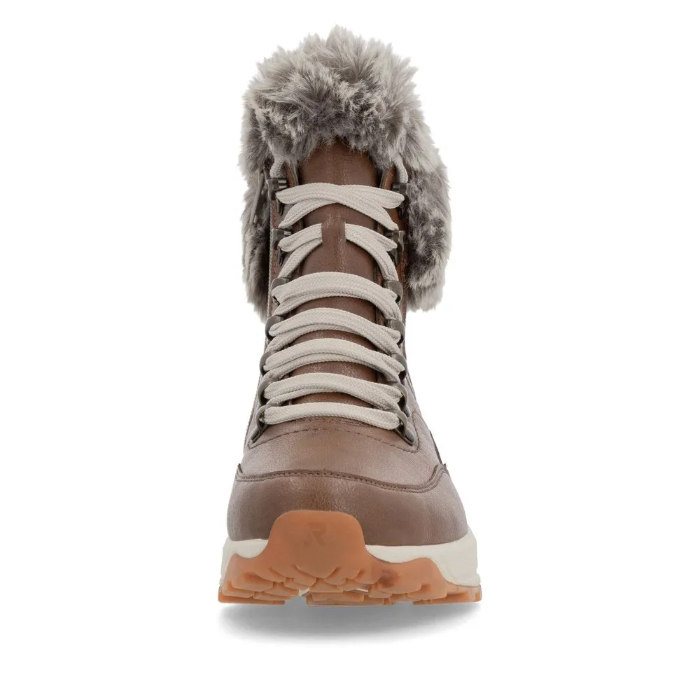 Rieker Lambs Wool Lined Lace Boot