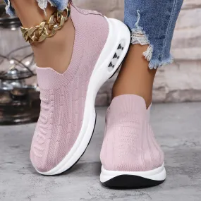 Round Toe Mesh Sneakers