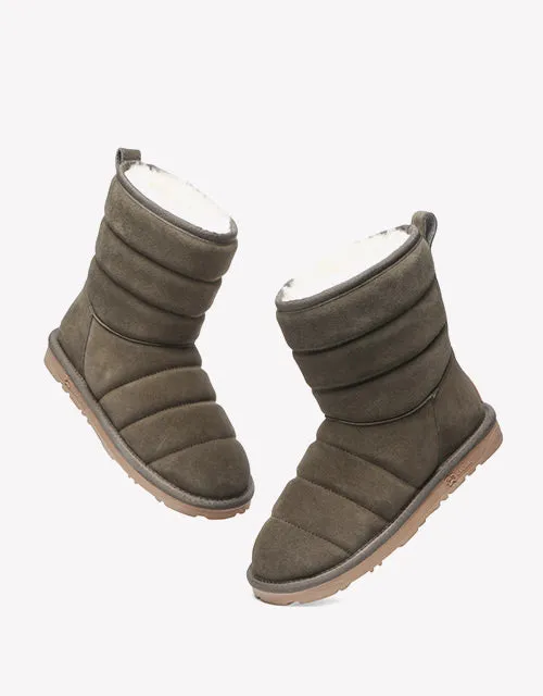 Short Puffer in Army Green