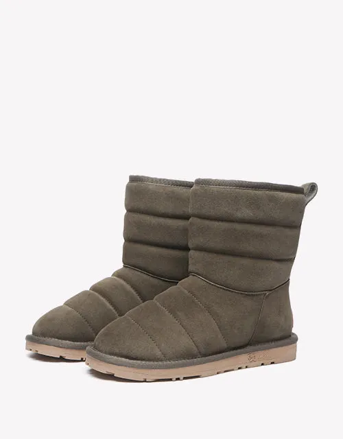 Short Puffer in Army Green
