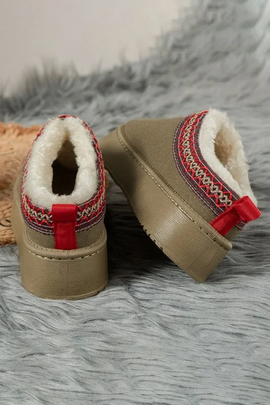 Suede Ankle Clog Boots