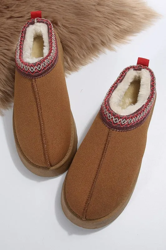 Suede Ankle Clog Boots