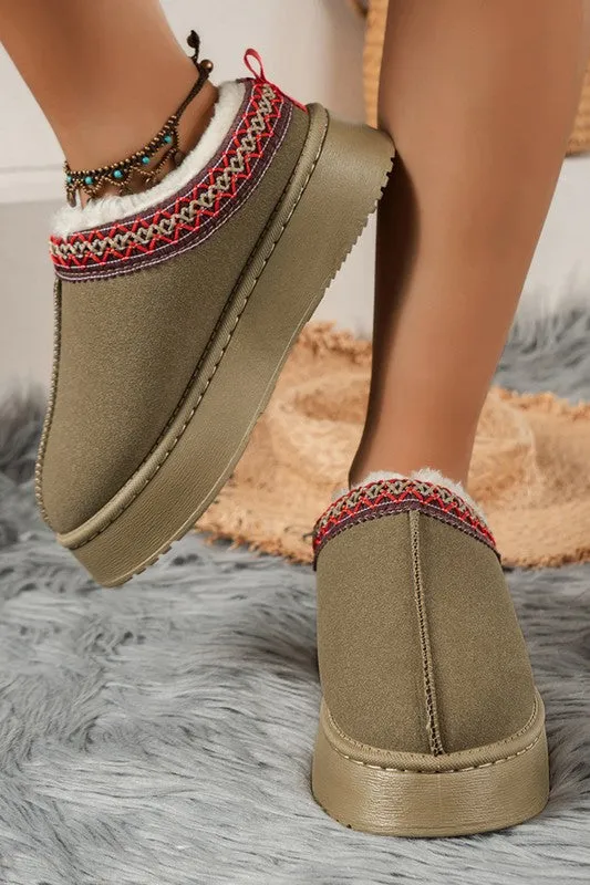 Suede Ankle Clog Boots